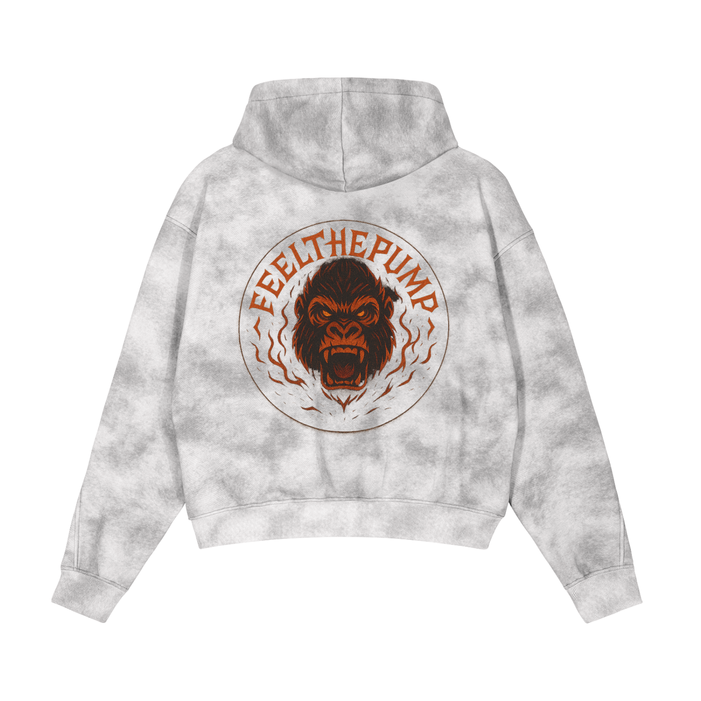 Dirty Washed Boxy Zip-up Fleece Hoodie